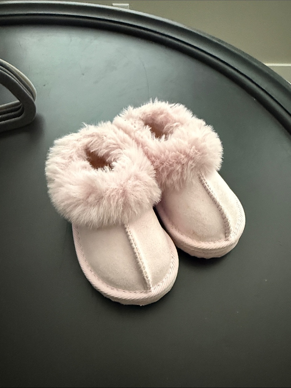 Toddler Pink Faux-Fur Lined Slippers
